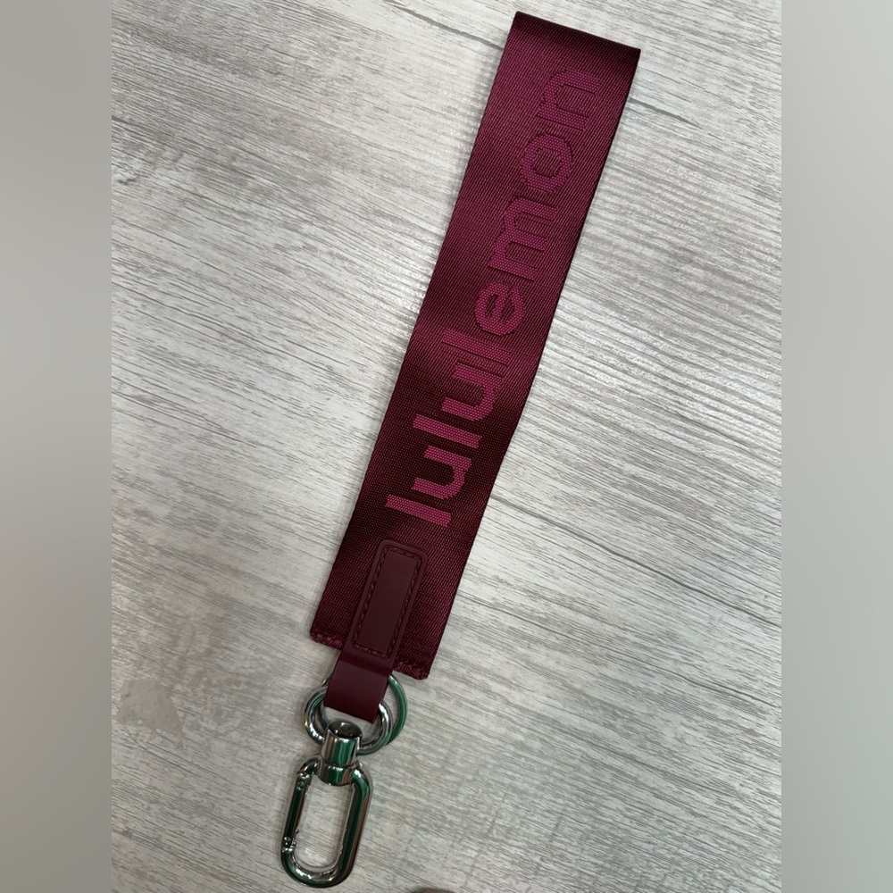 Dark Pink Rose Lululemon Keychain